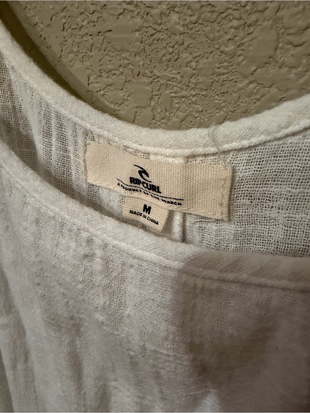 RipCurl White Maxi Sundress with Blue Palm Border NWT size M - Picture 2 of 4
